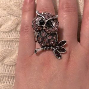 Unique Gemmed Owl 🦉 Ring